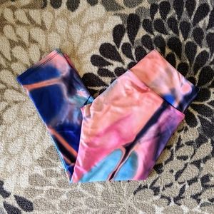 Onzie Crop Leggings - watercolor print